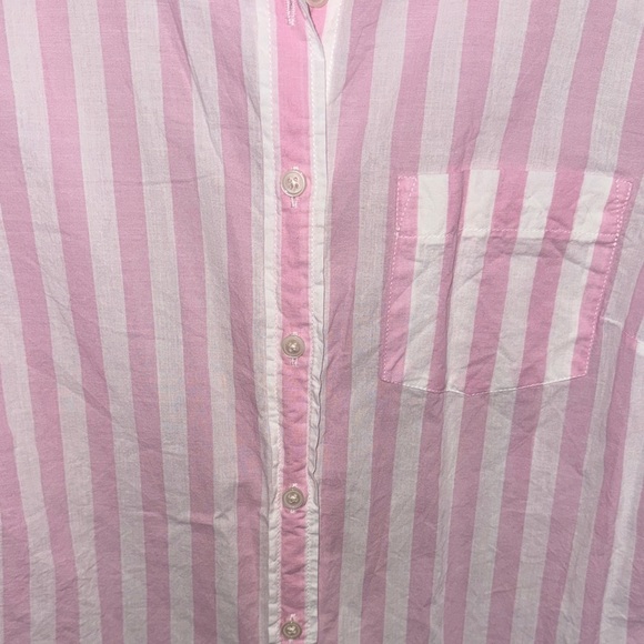 J. Crew Pink and White  Striped Shirt - Picture 3 of 6